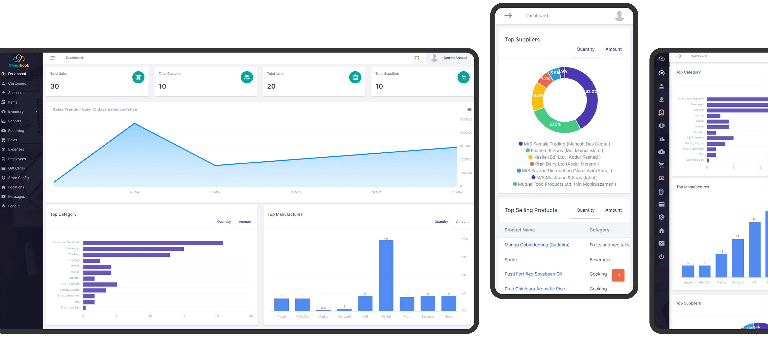 Cloudbook responsiveness frame for different devices